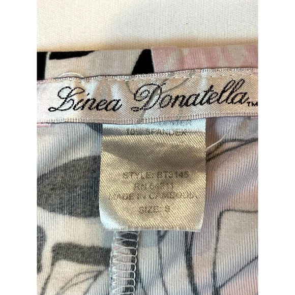 Linea Donatella Womens Floral Blouse Top Peplum Hem Backless Black Pink Size S - Picture 4 of 4